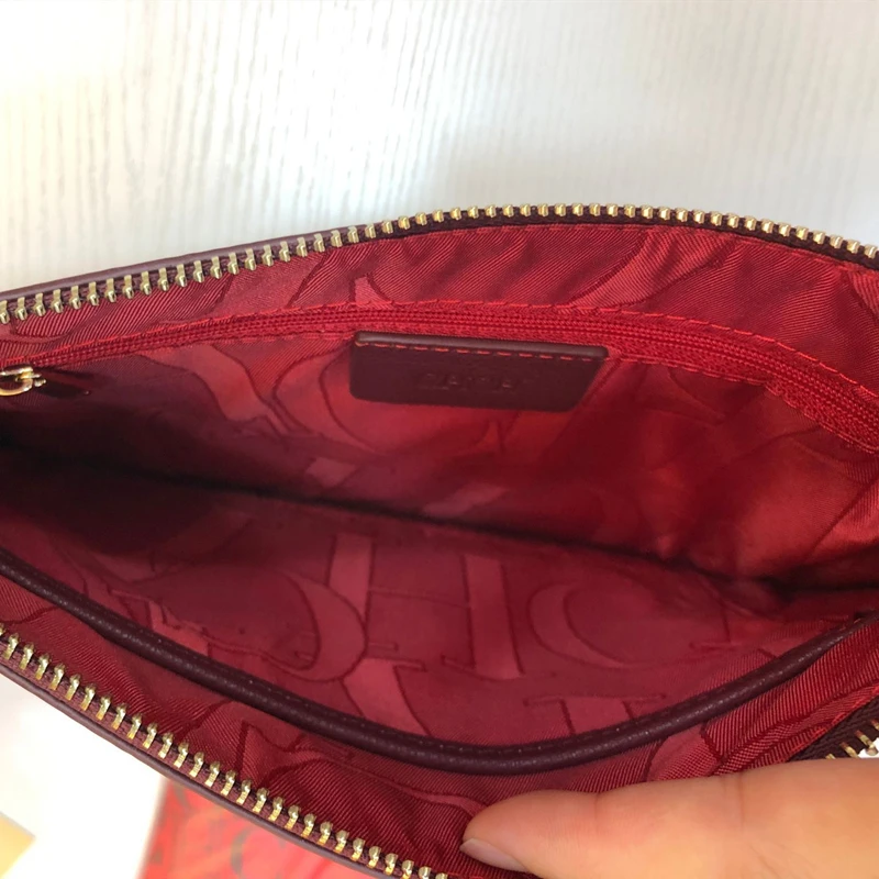 

100% Genuine Leather Classy Women Hand Bag High Quality Print Flap Clutch Zipper Purse Daily Use Lipstick Satchels Designer Bags