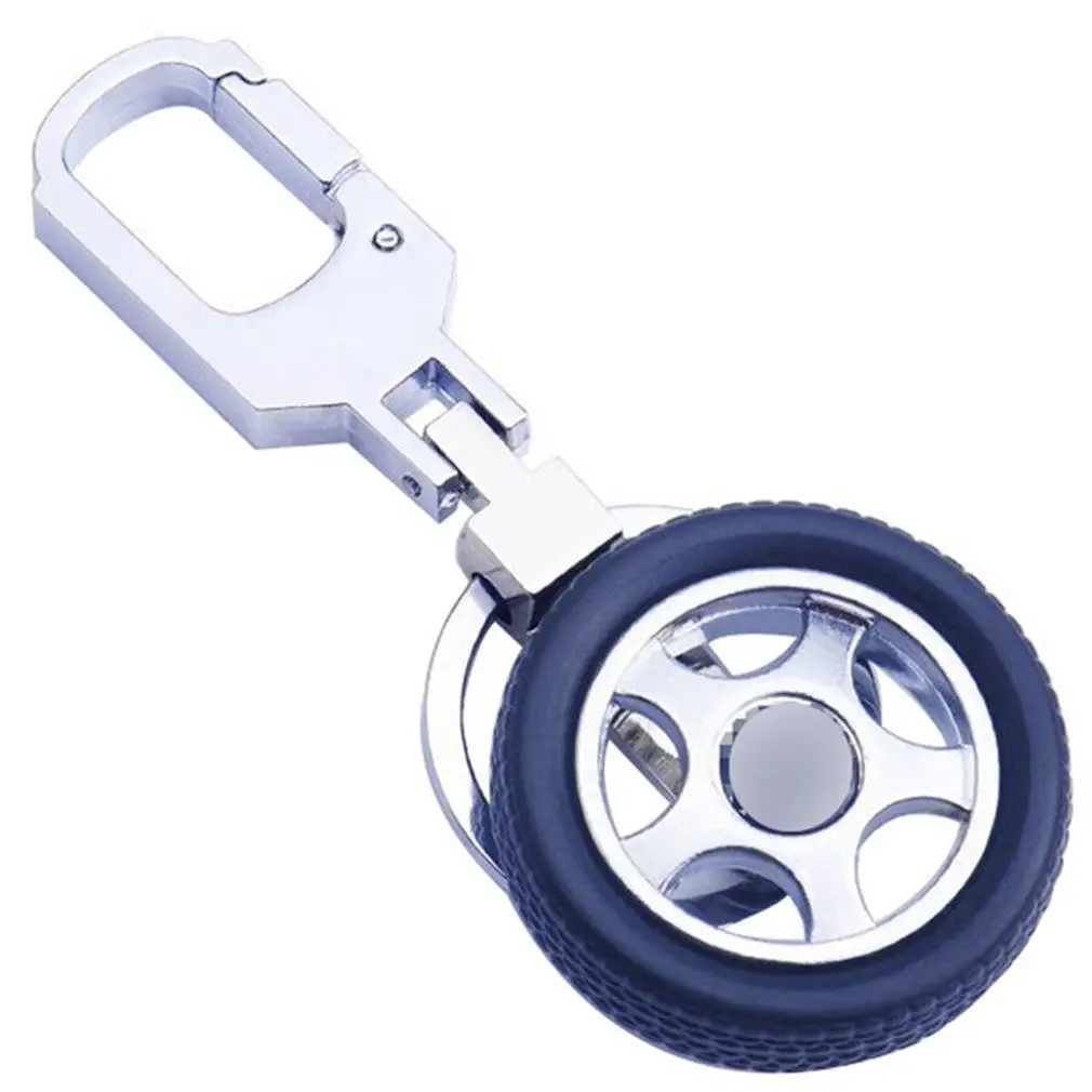 

Car Wheel Keychain Rim Car Key Chain Car Key Ring Key Gift With Spin Brake Discs Hub Car Styling For Benz Toyota Fans