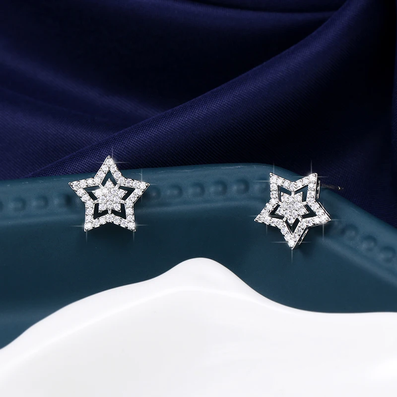 WEIMANJINGDIAN Новое поступление сверкающий фианит Фианит циркон кристалл серьги