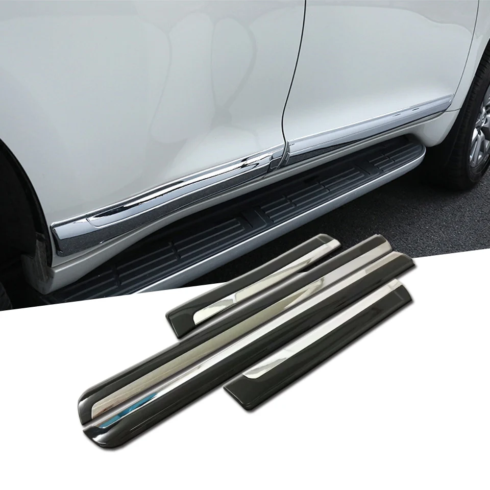 

4 Pcs Car Door Body Side ABS Chrome Moulding Trim Sticker For Toyota Land Cruiser FJ150 Prado 150 LC150 2010-2018