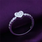 Хороший подарок на день матери, изысканный AAA циркон кольца любящее сердце, с серебряным покрытием модные кольца с сердечками для женщин украшения на свадьбу, годовщину