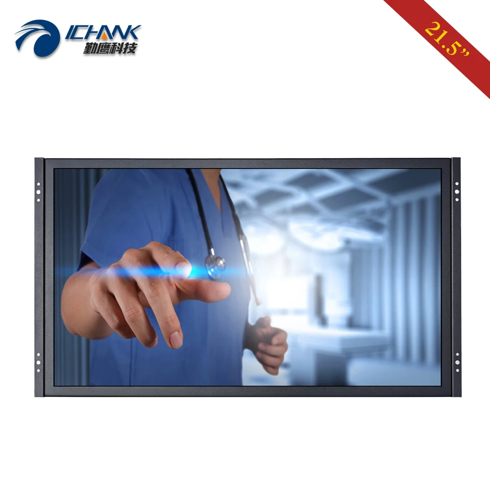 ZK215TC-59D/21.5" inch 1920x1080p 16:9 HDMI USB VGA Embedded Open Frame Driver Free 10 points Capacitive Touch Screen PC Monitor
