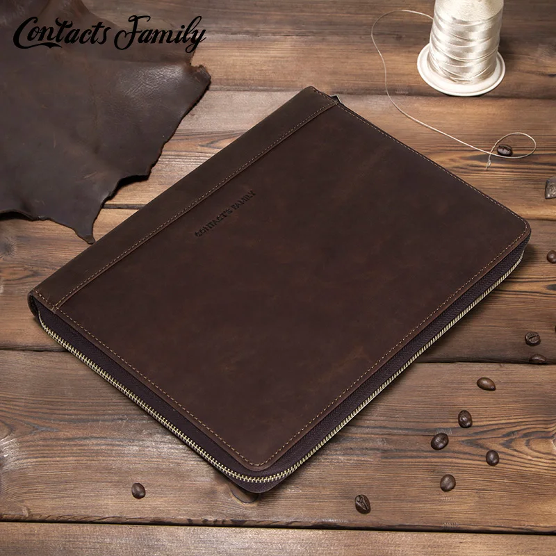 

Contacts Case For ipad Pro 11 Inch 2020 2021 Genuine Leather Vintage Multifunction ipad Zipper Sleeve Pouch Tablets estuche