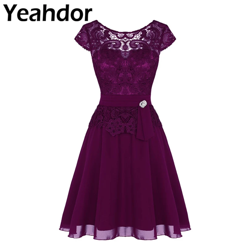 Женское прозрачное шифоновое коктейльное платье с коротким рукавом цветочным