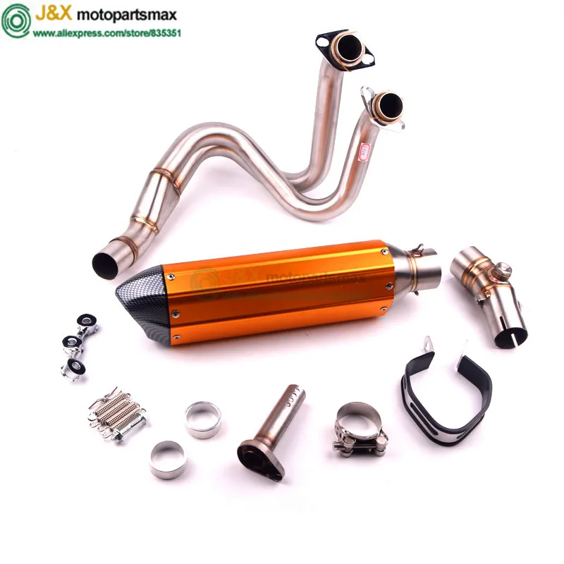 

ER6N ER6F NINJA650 Motorcycle Exhaust full system middle link pipe + muffler for Kawasaki ER6N ER6F NINJA650 2012-2015 slip-on