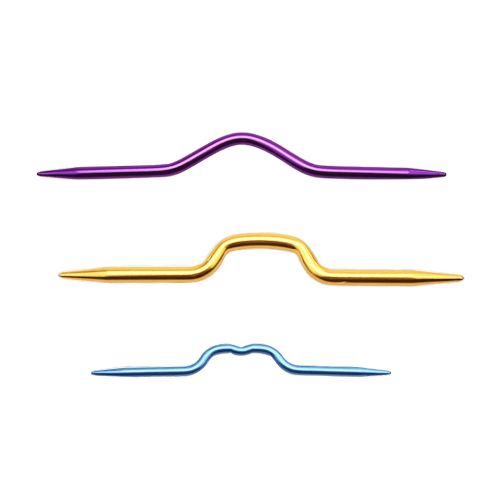 3 шт. изогнутые крючки для вязания крючком алюминиевые спицы шарфа свитер