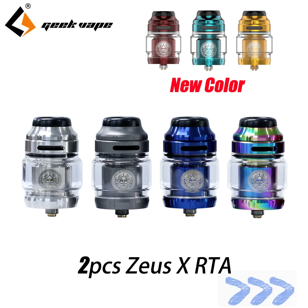 2 шт./лот резервуар для вейпа Geekvape Zeus X RTA 4,5 мл емкость бака с 810 Delrin капельным наконечником vape распылитель rta vs zeus rta zeus dual