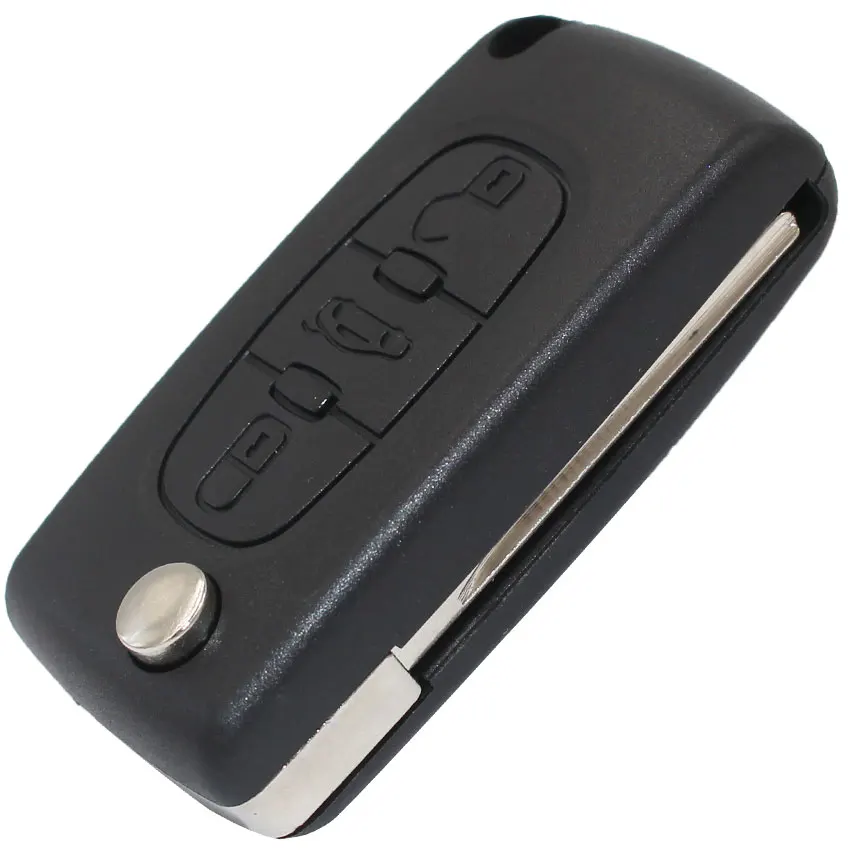 Новый Сменный складной чехол для автомобильного ключа пульта с 3 кнопками Peugeot 107