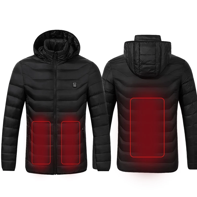 Мужская и женская куртка с подогревом PARATAGO зимняя теплая для походов спины