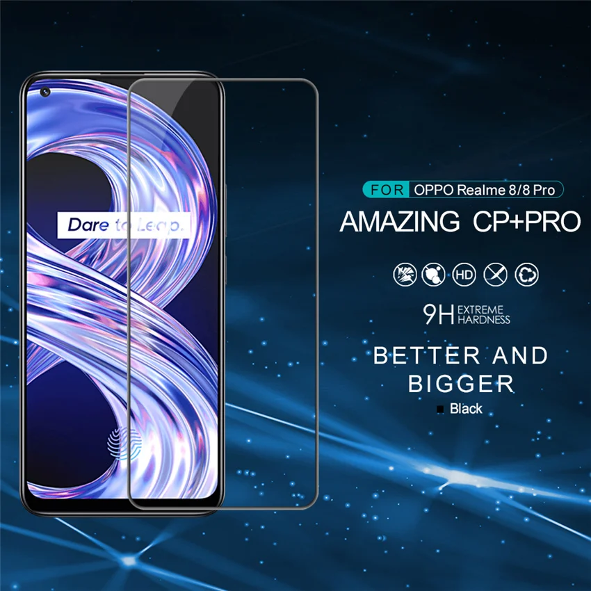 for oppo realme 8 8 pro tempered glass nillkin full coverage anti explosion tempered glass screen protector for oppo realme 8 free global shipping