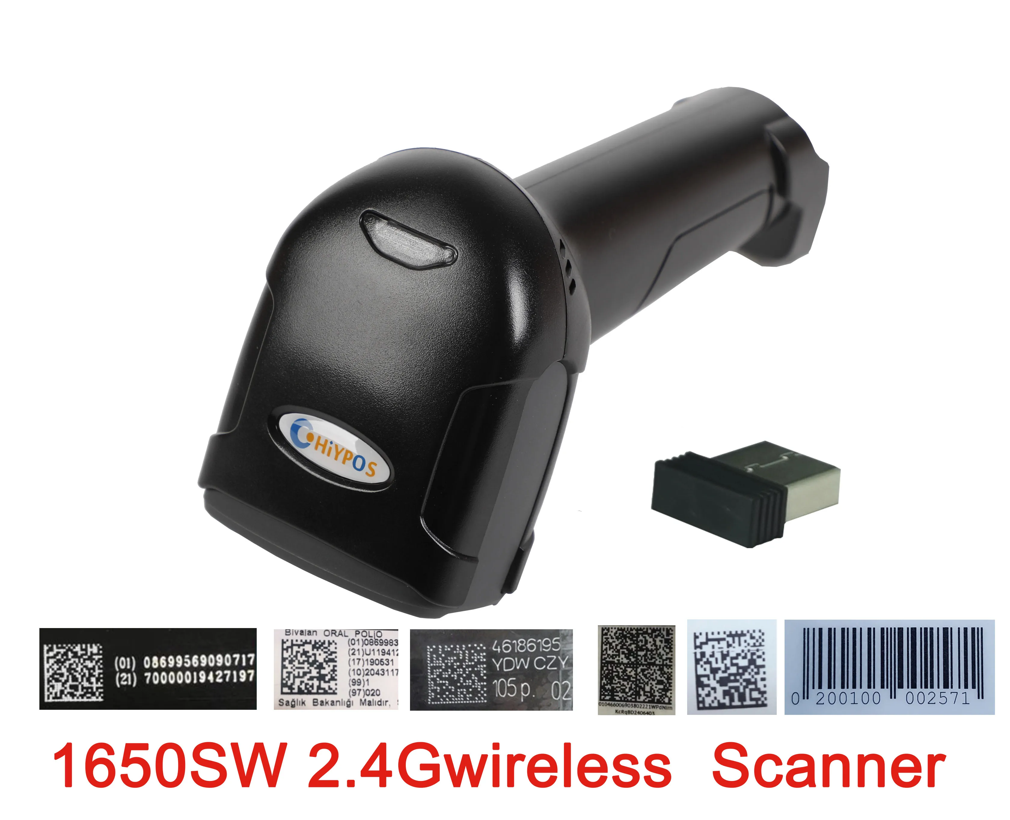 CHIYPOS супермаркет ручной 2D сканер штрих-кода считыватель qr-кода USB LF1650S 2D сканер штрих-кода - Цвет: 2.4G wireless