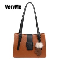 VeryMe High Quality Leather Composite Bag Vintage Female Subaxillary Pack New Fashion All-Match Handbag Hot Large Capacity Totes