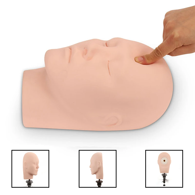 Силиконовая тренировочная головка высокого качества для искусственных ресниц