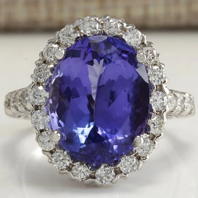 Ring K163 Роскошный бренд, большой голубой камень, кольцо, очаровательное ювелирное изделие для женщин, CZ обручальные кольца, обещающее обручальное кольцо для мужчин, Женские аксессуары O4K104 - Цвет основного камня: Ring K163