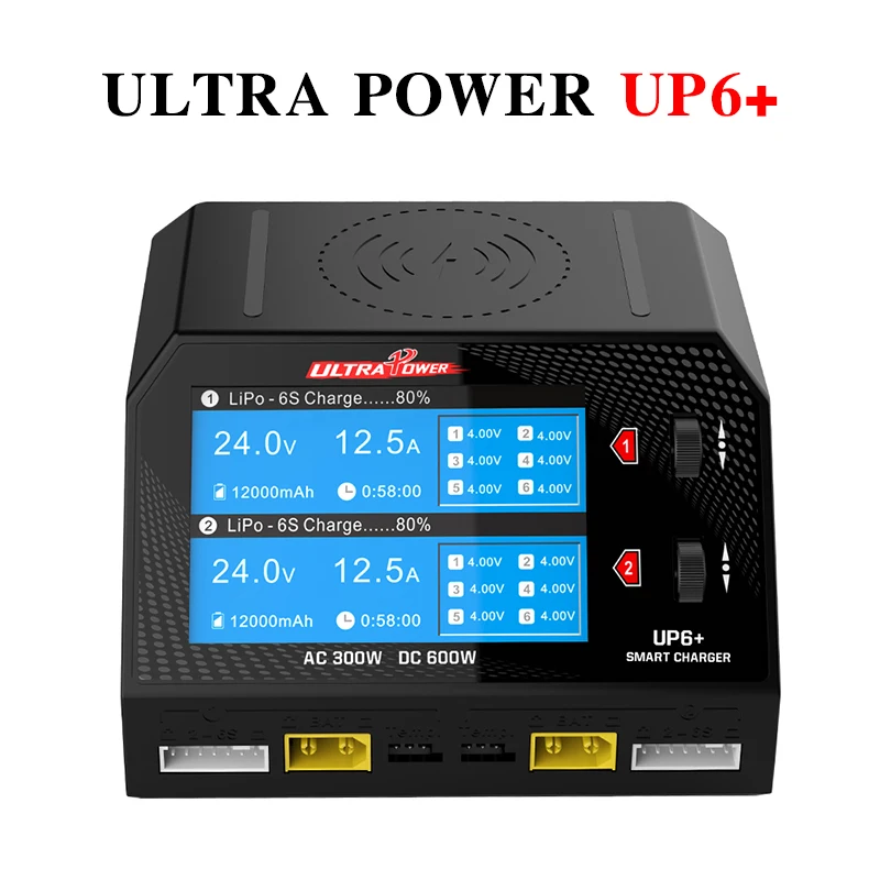 ULTRA POWER UP6 + AC 300 Вт DC 600 2x16A двухканальный аккумулятор баланс зарядное устройство Dis |