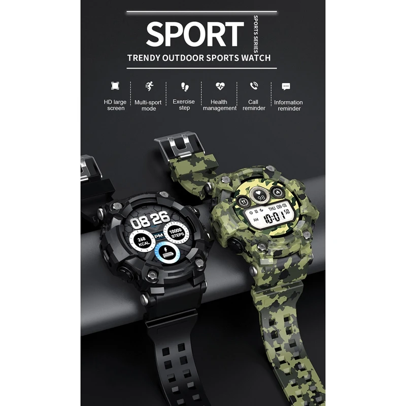 

T6 Smart Watch IP68 1.3-Inch Round Press with Buttons Multi-Language