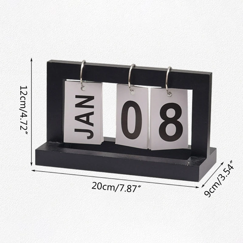 

Wooden Page Turning Desk Calendar Wooden Flipping Calendar Creative Simple Standing Desk Calendar Home Calendar Decor