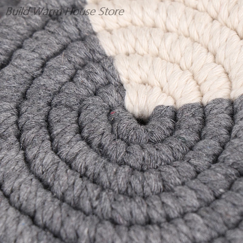 

Cotton Braid Coaster Handmade Macrame Cup Cushion Bohemia Style Cup Mat