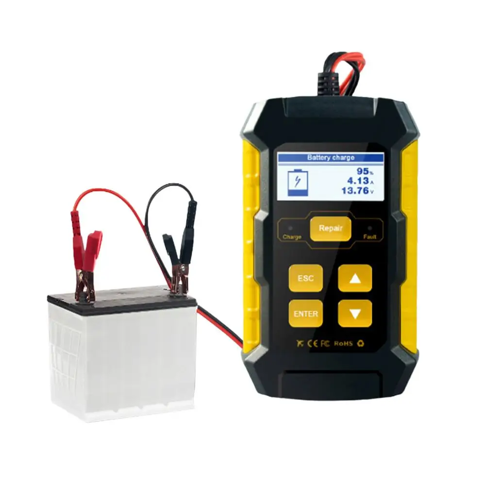 

Car Battery Tester Battery Repairer Automotive Alternator Battery Load Tester With Color LCD Display Support 8 Languages