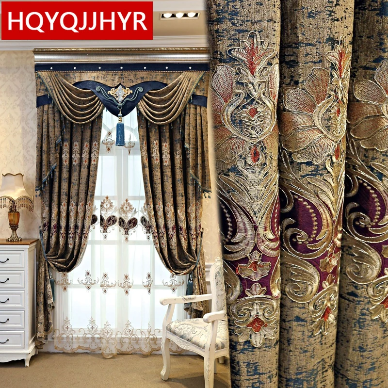 Европейский стиль роскошные шенилле вышивка спальня гостиная квартира вилла