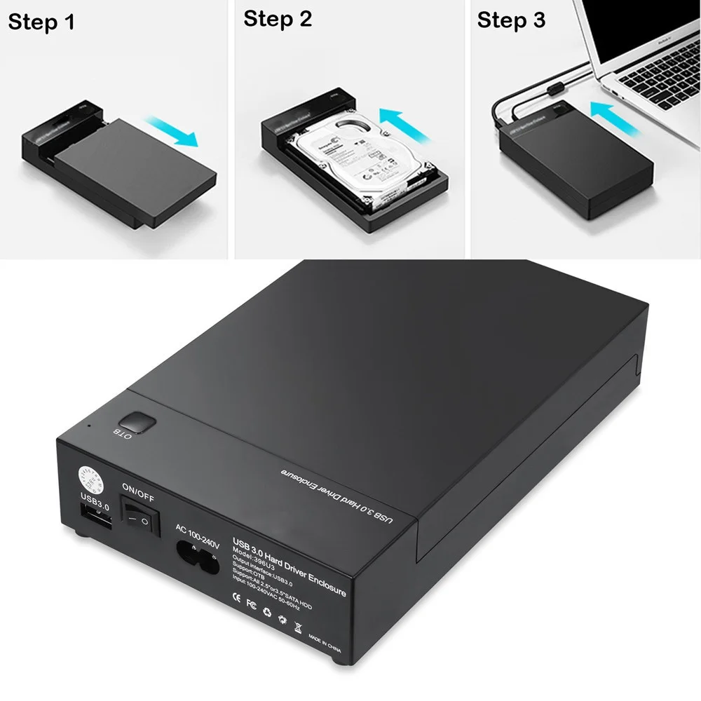 Корпус для внешнего жесткого диска 3 5 дюйма с USB 0 на SATA III 2 и дюйма|Корпус диска| |