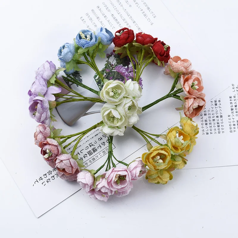 Искусственные Свадебные букеты 6 шт. украшение для дома сада Рождества