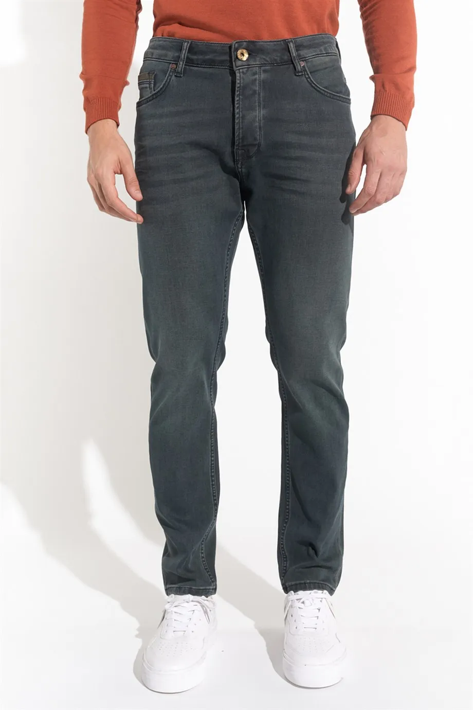 

Men Smoked Skinny Fit Jean Pants
