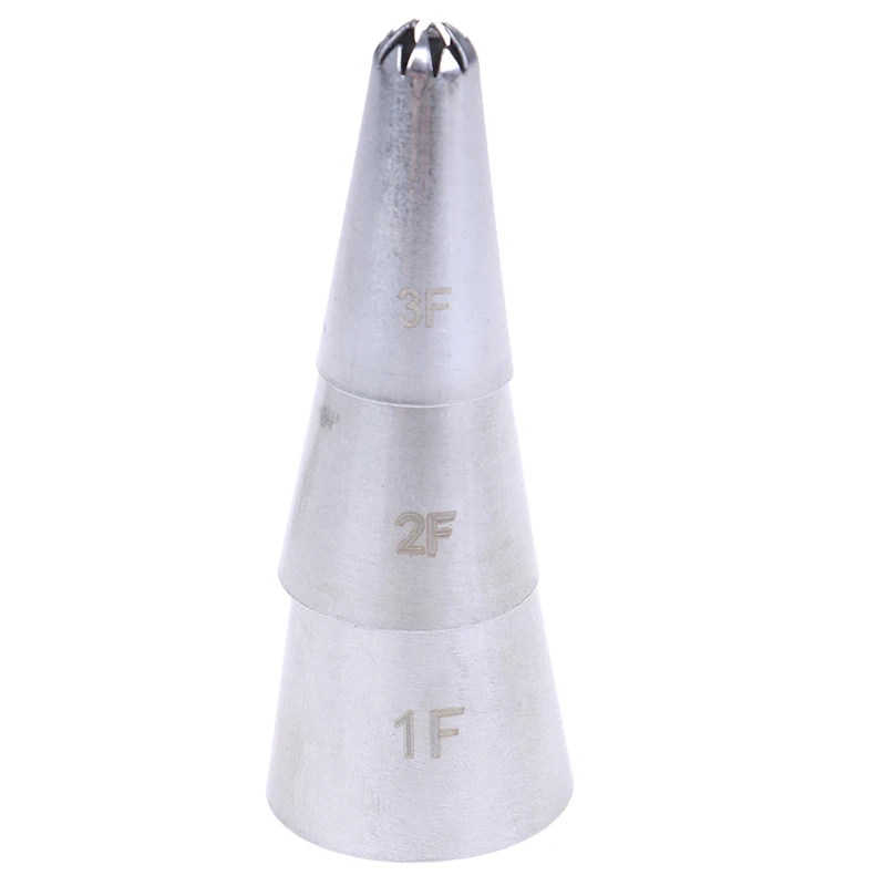 3pcs/set Cream Cake Icing Piping Russian Nozzles Pastry Tips Stainless Steel Fondant Decorating Tools Big Size | Дом и сад
