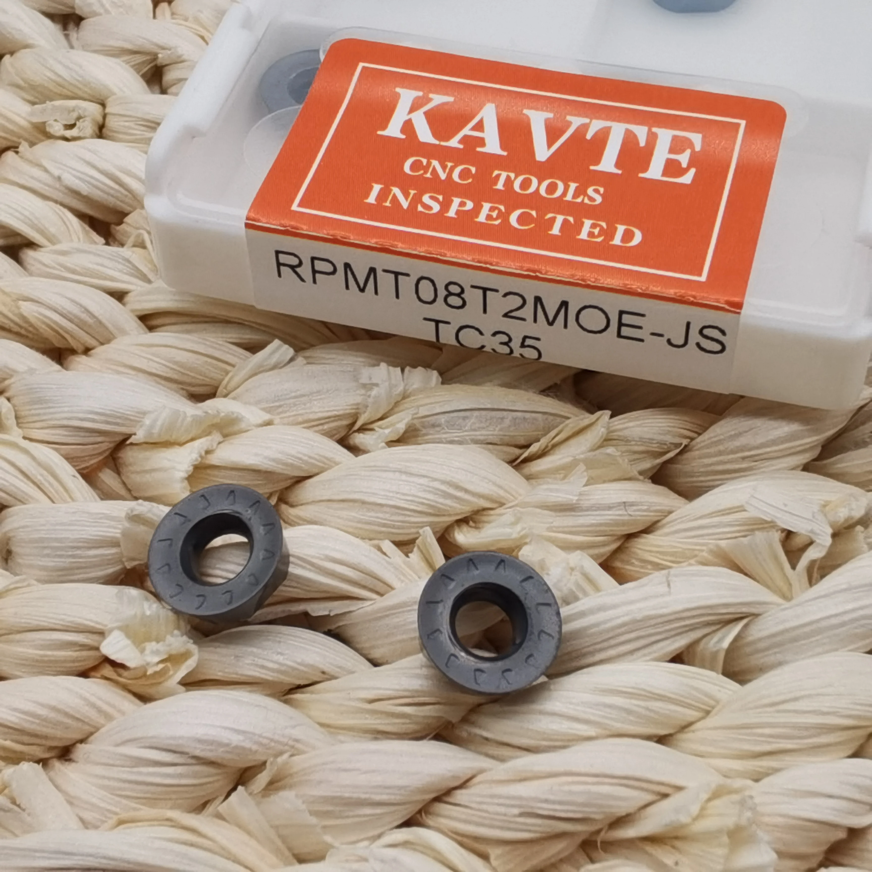

KAVTE RPMT08T2 MOE JS TC35 carbide tool milling insert metal lathe tools RPMT 08T2 R4 Cutting tool carbide inserts turning tool
