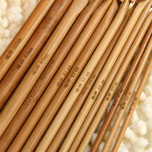 

14x Creative Crafts Carbonized Bamboo Afghan Tunisian Crochet Hooks Needles