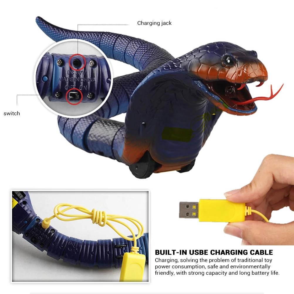 Remote Control Cobra Toy Novelty Mischievous Funny Rechargeable Snake Set | Игрушки и хобби