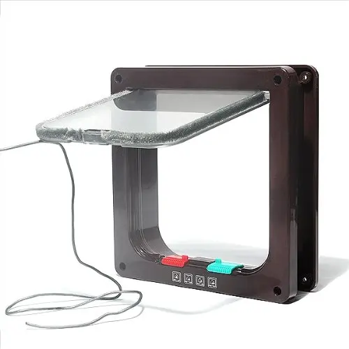 Дверной люк MEOF кофейный для домашних животных 4 позиции кошек и собак | Дом сад