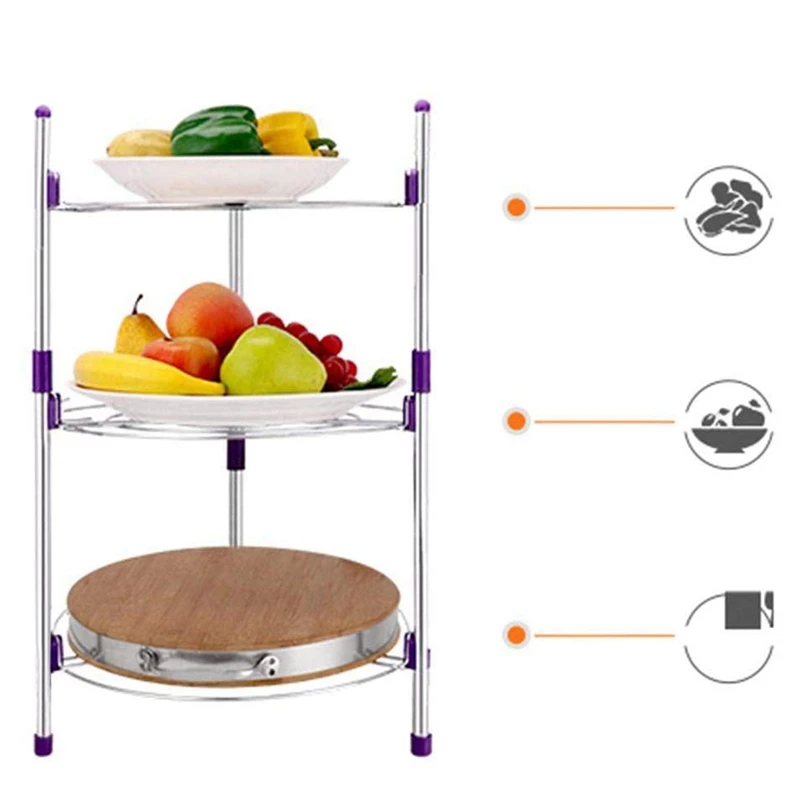 Модная 3 уровневая стойка для сковородок многофункциональная кухонная хранения
