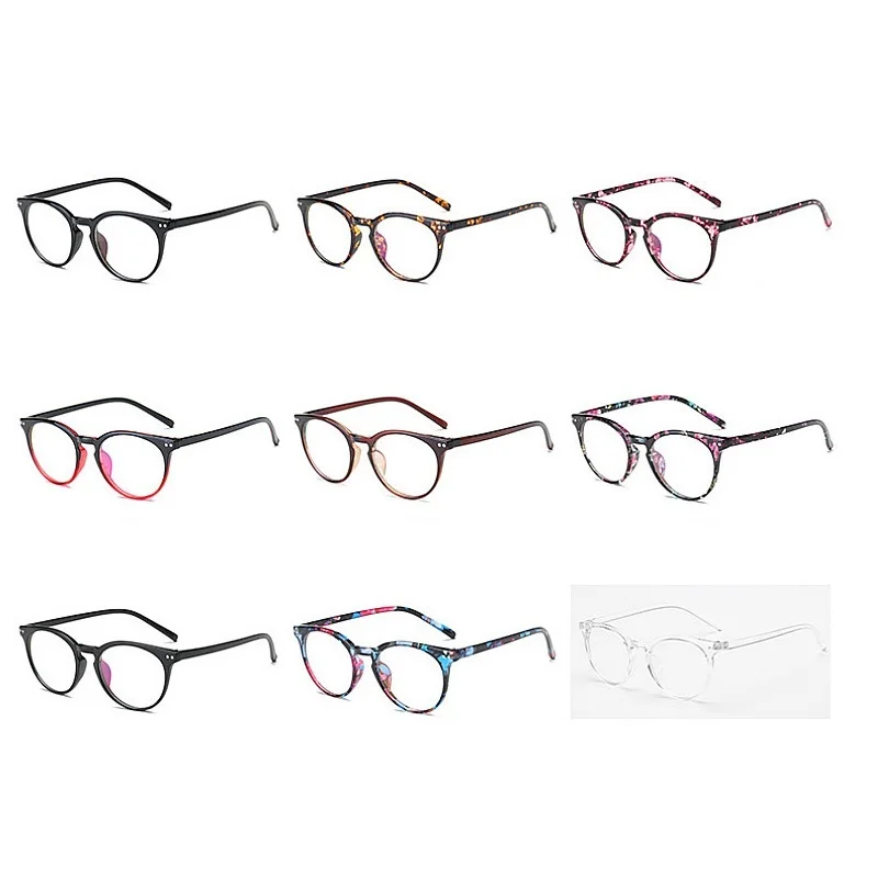

Round Glasses Frame Men 2019 oculos oval Spectacle Myopia Nerd Optical Eye glasses Frame for Man women Black Clear lens glasses