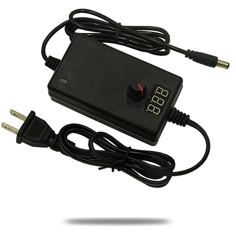 

Universal AC/DC 24W Power Adapter, Adjustable Voltage 3-12V 2A DC Converter, with LED Display-US Plug