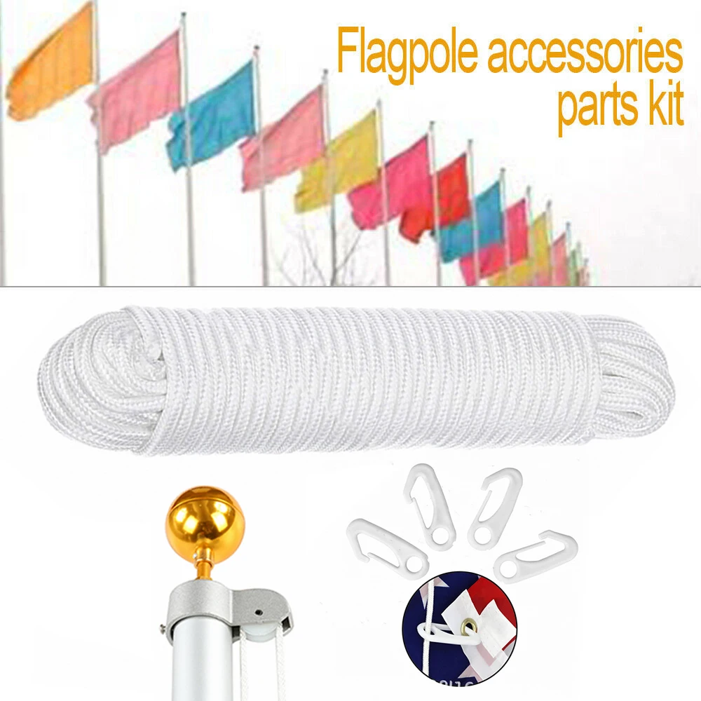 Нейлоновая плетеная веревка 6 мм для флагштока аксессуары - Цена: 1 278,38 руб.