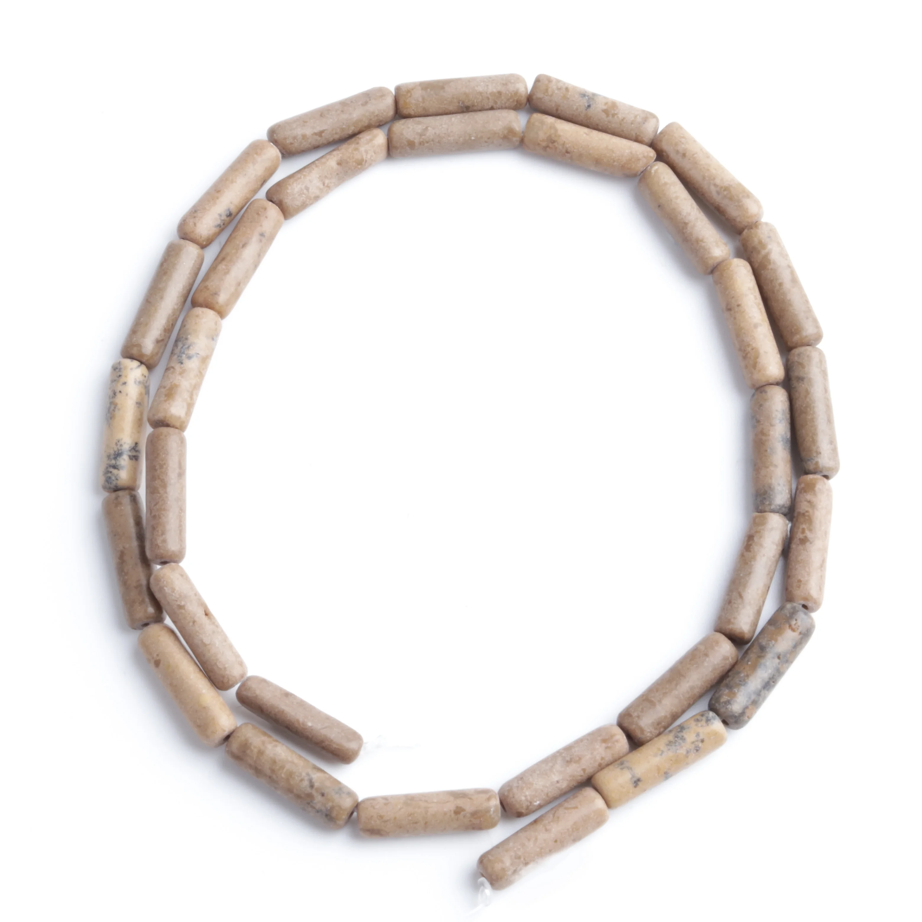 

Natural Stone 4x13mm Wood Jade Bucket Beads Cylindrical Beads Loosely Spaced Bead Septa Beads DIY Necklace Bracelets Earrings
