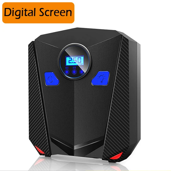 Digital Screen Цифровой насос для накачивания шин DC 12 вольт автомобильный портативный воздушный компрессор насос 150 PSI автоматический насос для автомобиля мотоцикла светодиодный светильник - Название цвета: Digital Screen