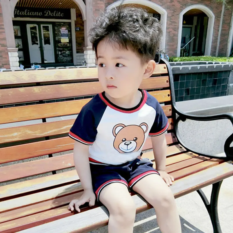 New brand Toddler Boys Casual Clothes Sets Short Sleeve T-shirt+Shorts 2pcs Clothing Set Kid Girls Tops+ Skirt Outfit Tracksuit | Детская