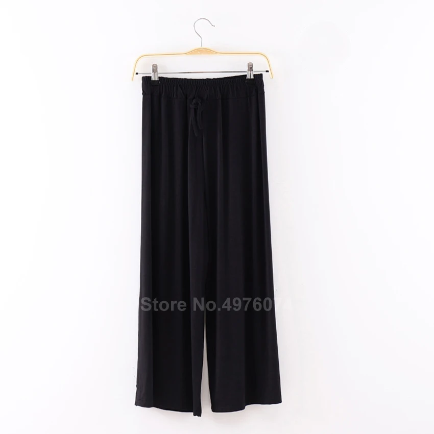 Женские брюки для йоги свободные с эластичной талией широкие из модала мягкие