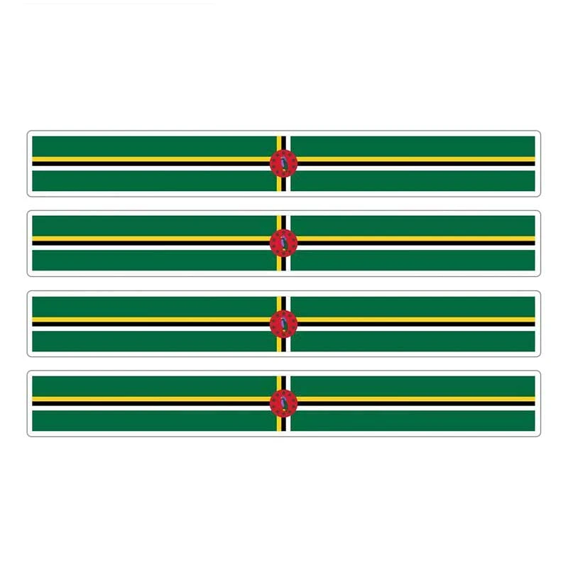 

Hot 4pcs Patriotic Stickers Flag Stripes Vinyl PVC 13cm X 1.7cm Car Motorcycle Reflective Tuning Dominica Car Sticker