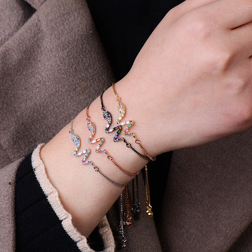 Бижутерия Pipitree из фианита популярный браслет с подвесками в виде змеи