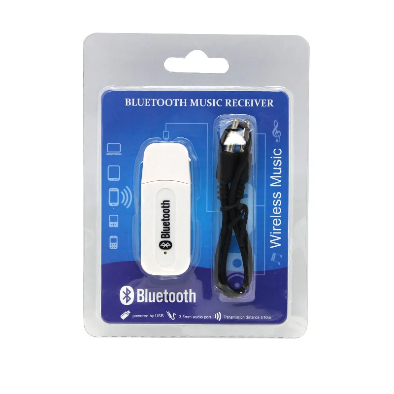 

USB Bluetooth V2.0 AUX Wireless Dongle Car Kit Audio Receiver A2DP Music Receiver 3.5mm Jack Bluetooth Adapter for Home Speaker