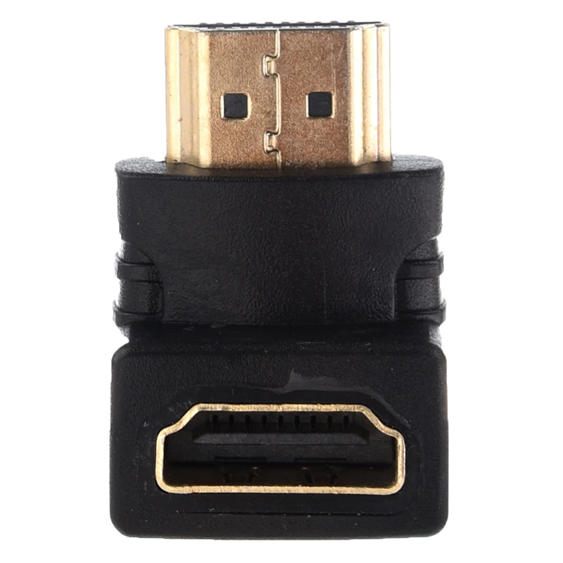 HDMI адаптер 90 градусов правый угол l-тип (нижний) черный | Электроника