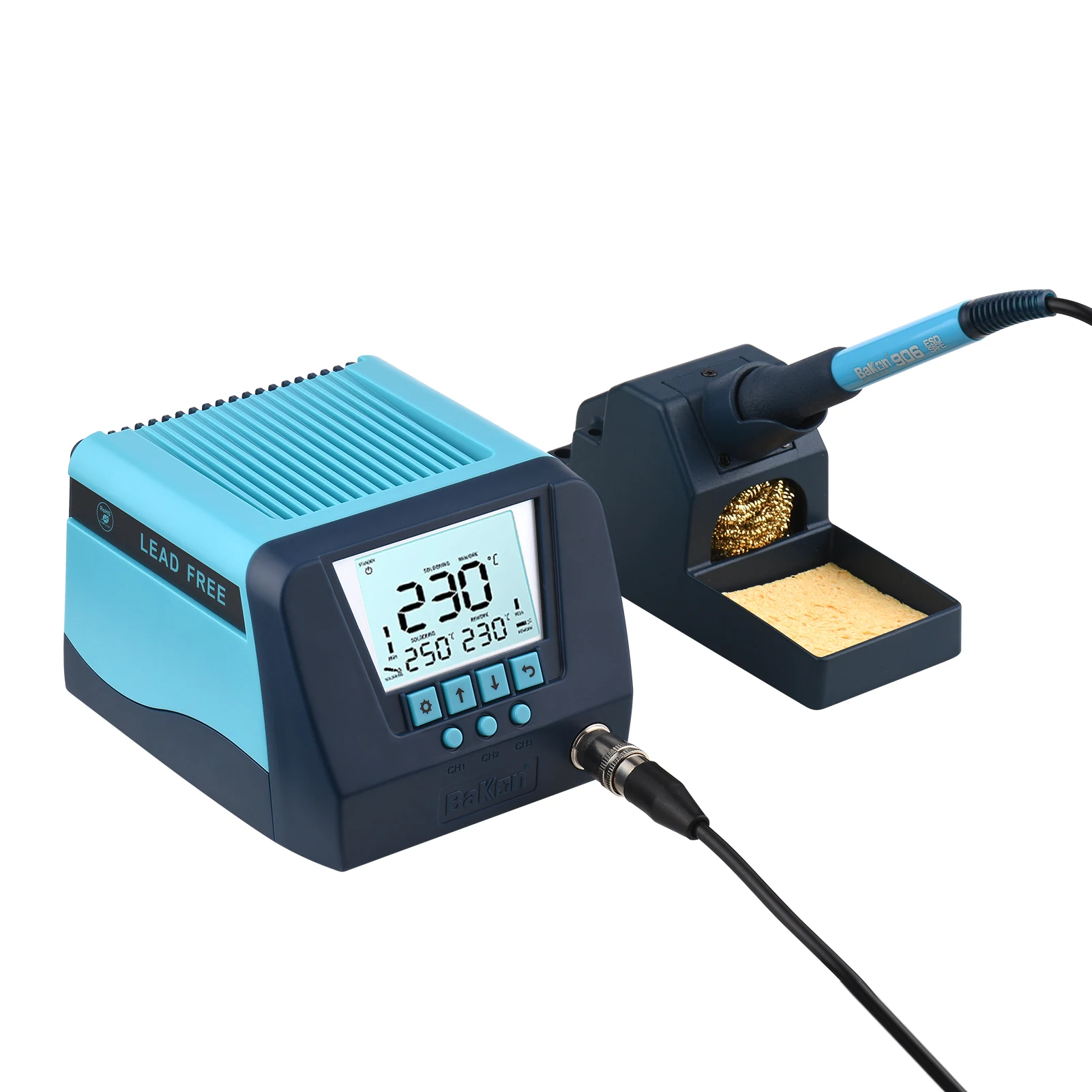 

Паяльная станция BK90 90 Вт, паяльная станция с умным контролем температуры, автоматическим спящим кодом и ЖК-дисплеем, быстрым нагревом