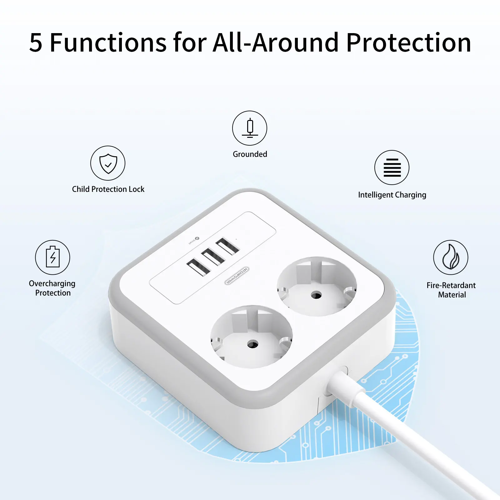 NTON силовая настенная usb лента умная вилка Удлинительный кабель с портами сетевой