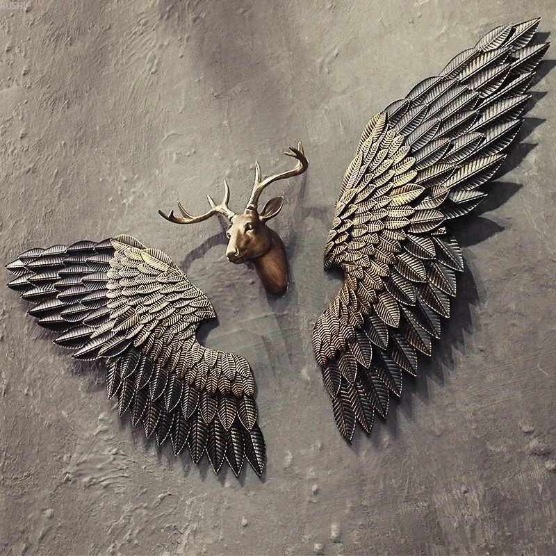 Американские ретро настенные Крылья Ангела подвесной бар гостиная спальня