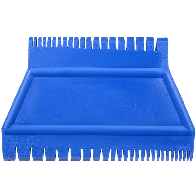 

Wood Grain Tool 4.7 Inch Ladder Rubber Graining Pattern Scraper Tool for Wall Painting Decoration DIY MS15 Blue