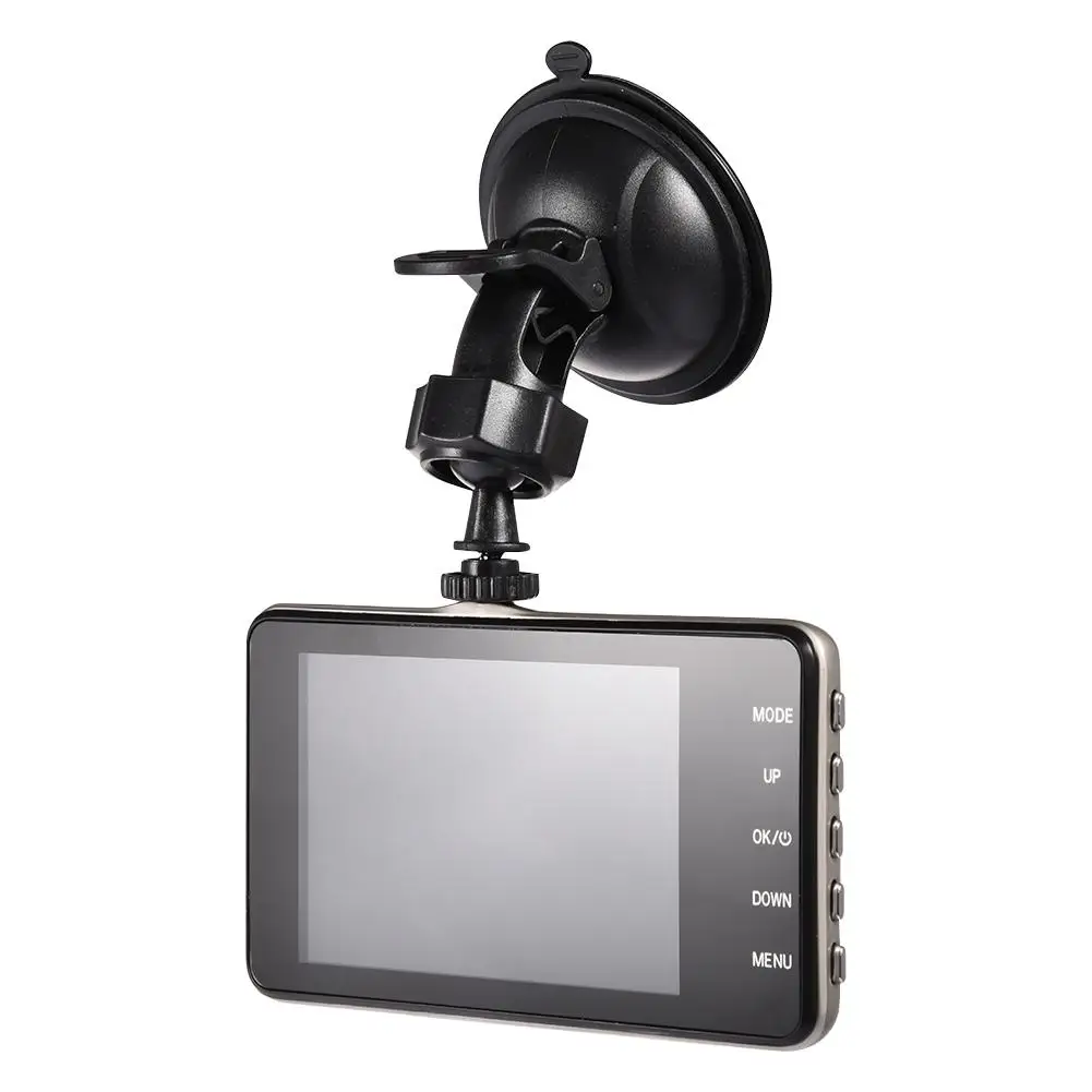 4 дюйма Двойной объектив Камера HD 1080P автомобиль DVR видеорегистратор Регистраторы G-Сенсор закольцованная Запись 170 градусов широкоугольный объектив с фокусным расстоянием