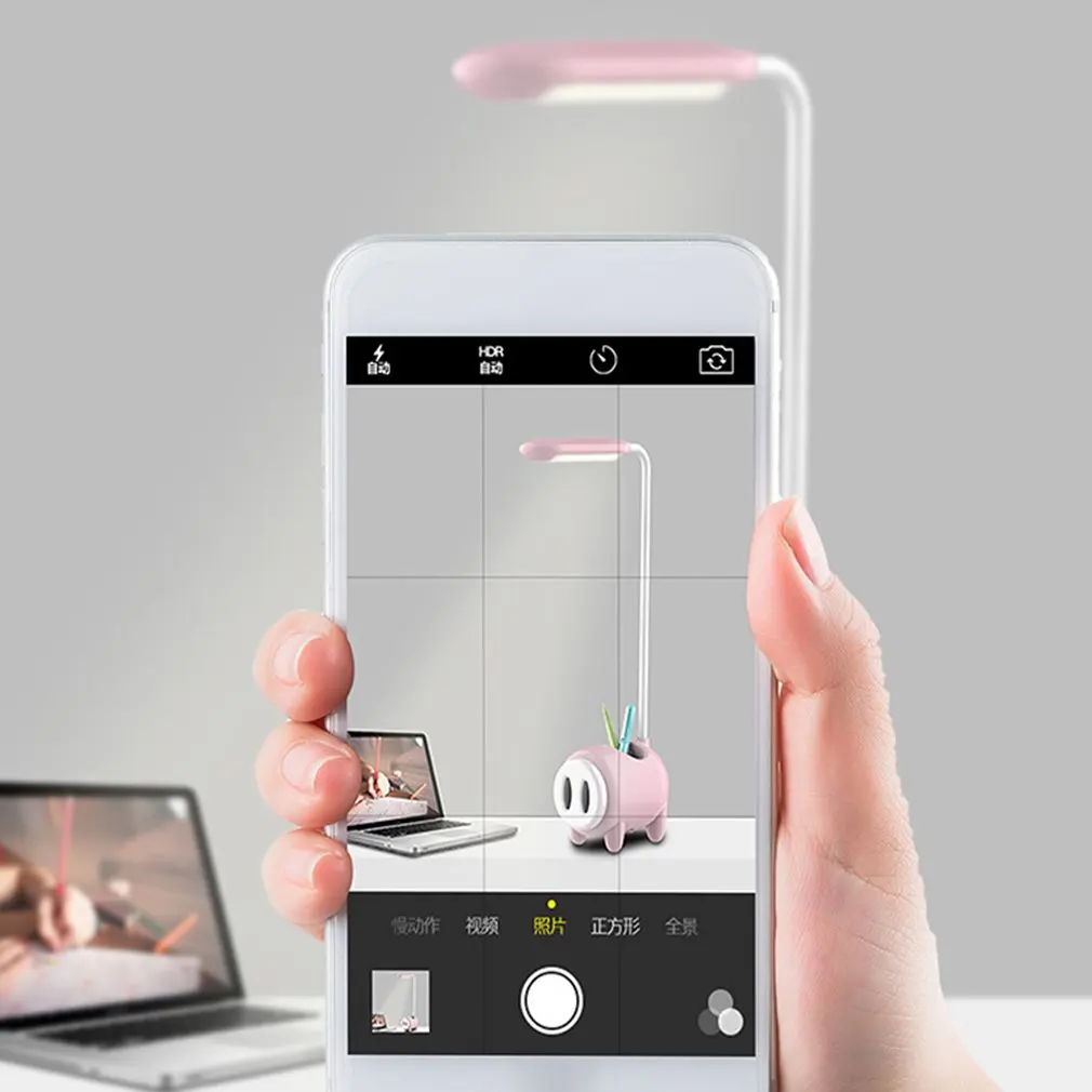 

Table Lamp Leds USB Touch Night Light Stepless Dimming Desk Light Eye Protection Learning Multi-Function Bracket Pen Holder